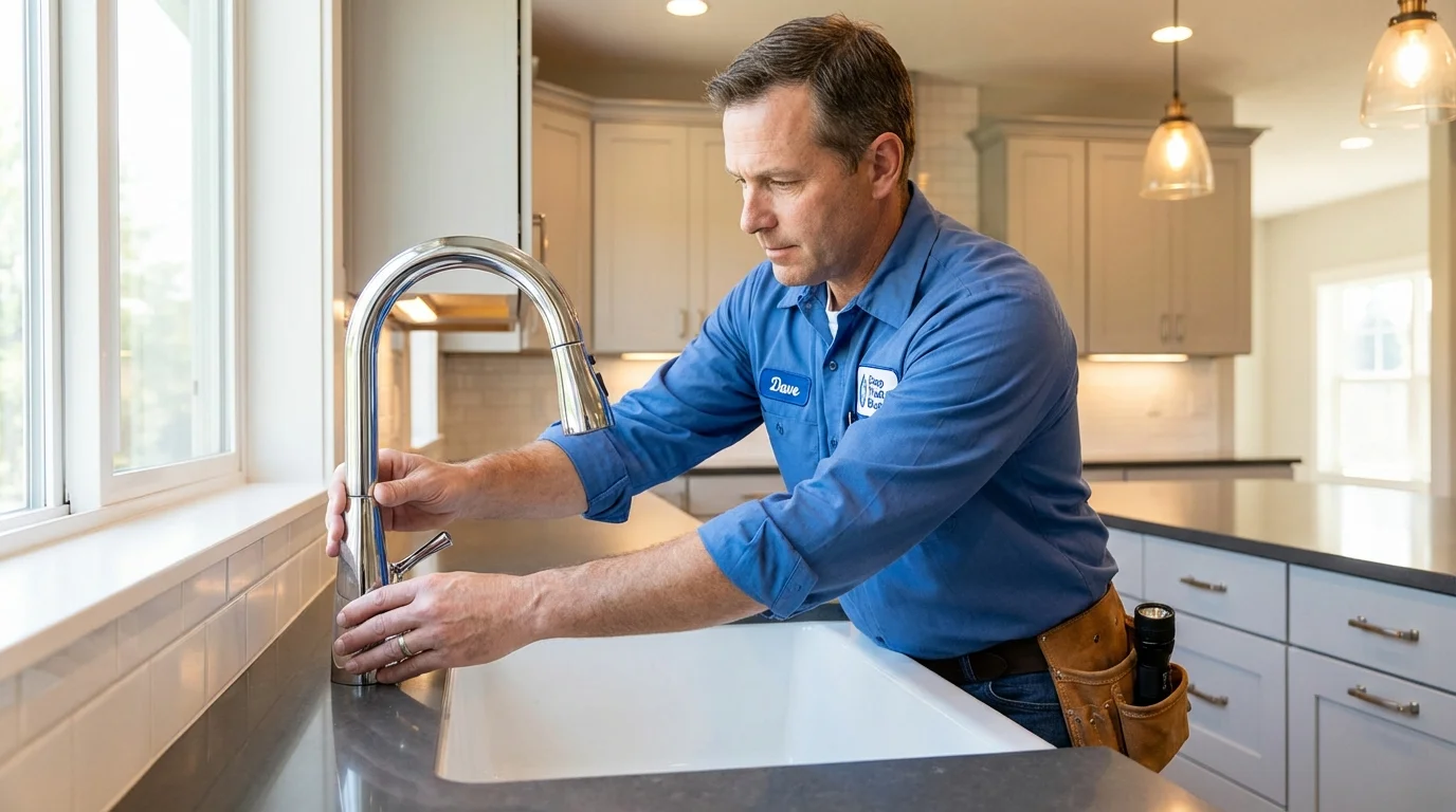 Kitchen faucet installation by Johns Plumbing LLC in Troup